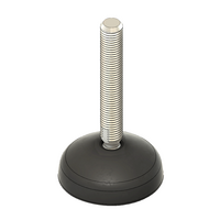 MODULAR SOLUTIONS PLASTIC FOOT 80MM PAD, M16 STEM W/ JAM NUT